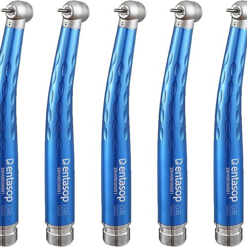 110 Pieza de mano dental de alta velocidad DENTASOP, equipo de ortodoncia, duradero y resistente al desgaste, 5 piezas / 2 orificios (azul)