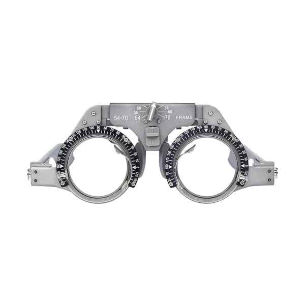 110 Marco de lente de prueba para equipo oftálmico óptico, universal, marco de prueba ajustable PD 54-70 mm, titanio puro 5470