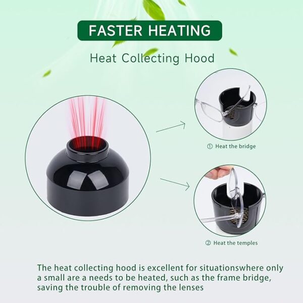 110 Calentador de marco óptico para anteojos, calentador de marco de 164-224 °F, para marcos de anteojos no metálicos, grado 110 V, Cuerpo, body