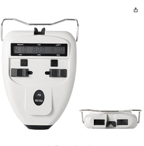 110 Medidor óptico digital de distancia pupilar LED, medidor de Pd, pupilómetro, herramienta de medición de distancia interpupilar, equipo oftálmico con visualización LCD óptico Pd Pds (batería