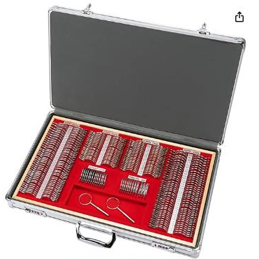 JS-266 - Juego de lentes de prueba con borde de metal óptico JS-266