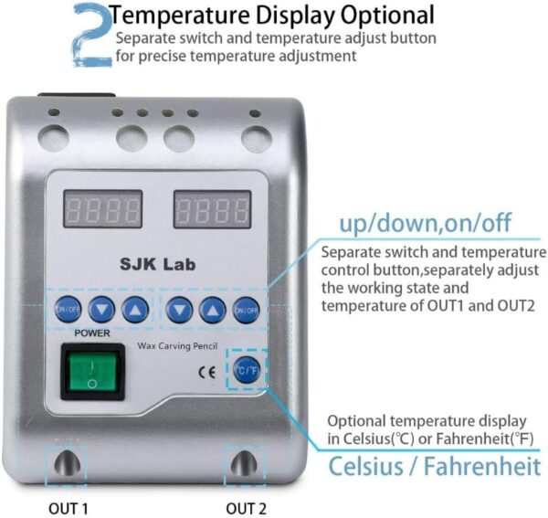 111 Máquina de grabado de cera dental eléctrica, bolígrafo doble y 6 cabezas de cera, lápiz de cera dental con lápiz de cera de mano, trabajo de cera de joyería