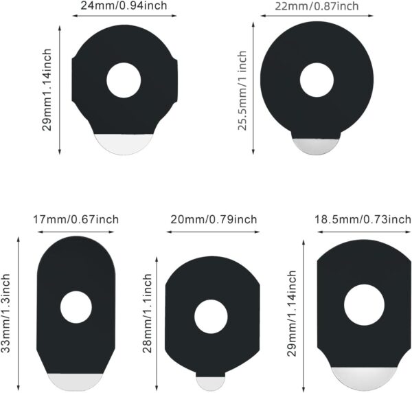 111 Almohadillas de bloqueo para bordes de lentes ópticas, 1000 unidades. Cinta adhesiva antideslizante de doble cara para gafas, ideal para el procesamiento y pulido de bordes de lentes y accesor