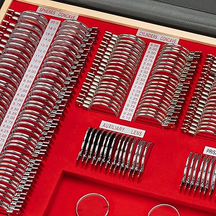 JS-266 - Juego de lentes de prueba con borde de metal óptico JS-266