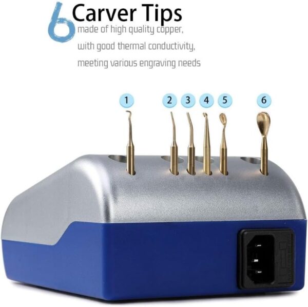 112 Máquina de grabado de cera dental eléctrica, bolígrafo doble y 6 cabezas de cera, lápiz de cera dental con lápiz de cera de mano, trabajo de cera de joyería