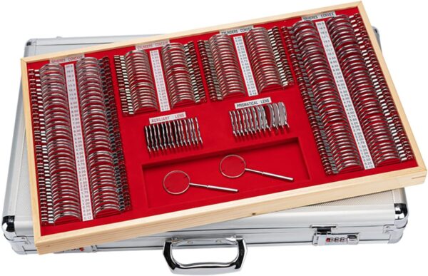 JS-266 - Juego de lentes de prueba con borde de metal óptico JS-266