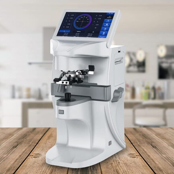 Version 1.0.0 Focimetro de visualización, medidor de lente automático de 7 pulgadas, visualización táctil, medidor de lente automático UV, lente digital automático, lente con impresión PD, color blanco (Shipping to Mexico