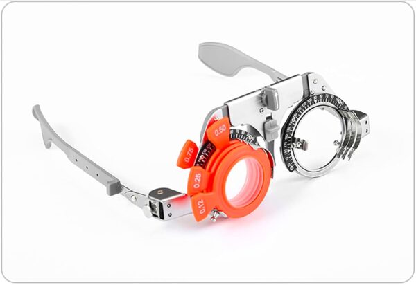 113 Marco de lente de prueba para equipo oftálmico óptico, universal, marco de prueba ajustable PD 54-70 mm, titanio puro 5470