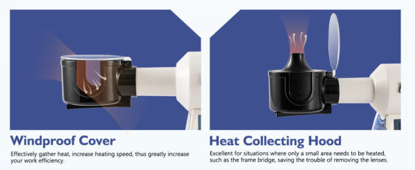 Calentador de marco de gafas ópticas de pantalla digital Hanchen con temperatura ajustable y garantía de un año (110V)