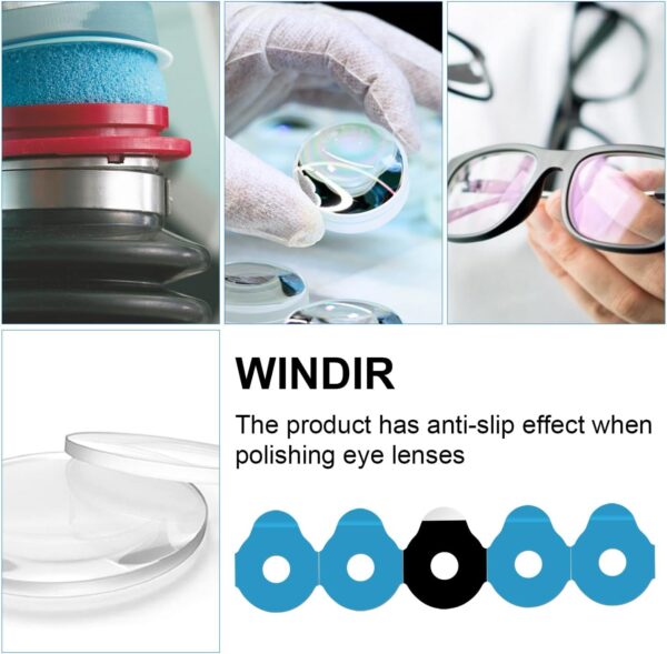 114 Almohadillas de bloqueo para bordes de lentes ópticas, 1000 unidades. Cinta adhesiva antideslizante de doble cara para gafas, ideal para el procesamiento y pulido de bordes de lentes y accesor
