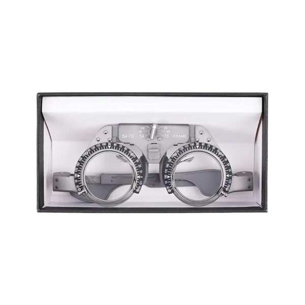 114 Marco de lente de prueba para equipo oftálmico óptico, universal, marco de prueba ajustable PD 54-70 mm, titanio puro 5470