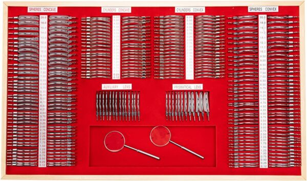 JS-266 - Juego de lentes de prueba con borde de metal óptico JS-266