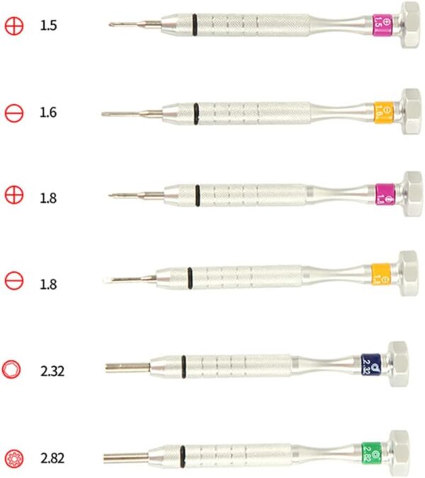 Juego de destornilladores para reparación de gafas