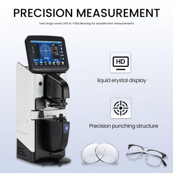114 Medidor de lente LCD para fotómetro de 7 pulgadas, visualización táctil, impresora digital para PD, medidor de PDD, JD-2600A