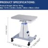 115 Mesa motorizada optometrista, mesa eléctrica oftálmica, mesa de instrumentos ópticos con cajón de trabajo, carrito médico profesional, carrito dental, tamaño 15.7 pulgadas de ancho, 22.8 pulgadas de largo