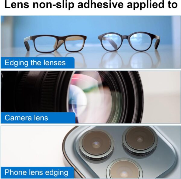 115 Almohadillas de bloqueo para bordes de lentes ópticas, 1000 unidades. Cinta adhesiva antideslizante de doble cara para gafas, ideal para el procesamiento y pulido de bordes de lentes y accesor