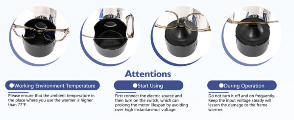Calentador de marco de gafas ópticas de pantalla digital Hanchen con temperatura ajustable y garantía de un año (110V)