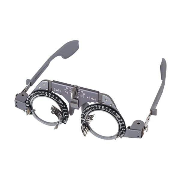 116 Marco de lente de prueba para equipo oftálmico óptico, universal, marco de prueba ajustable PD 54-70 mm, titanio puro 5470