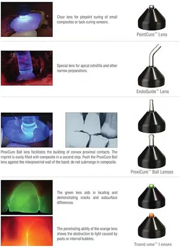 Dental Wireless LED Light Healing 1 Second Light Cure Multifunctional Head dentista Tools Equipment resina Light Cure (verde)