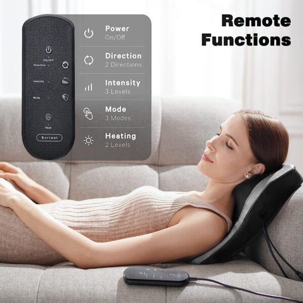 71RxWnTENHL._AC_SL1500_ Masajeador Espalda con Calor, Masajeadores para Cuello y Espalda,Almohada de Masaje para Aliviar el Dolor,Masajeador Eléctrico y Masajeador de Amasado de Tejido 3D para Aliviar el dolor