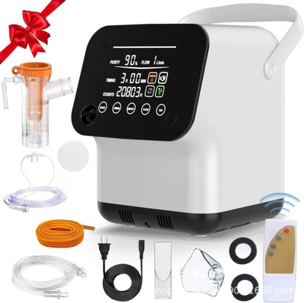 Concentrador de Oxígeno De 1-7 Litros Adjustable Uso Domestico Concentrador Portable