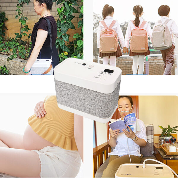 5LTS Mini Oxígeno Portatil Machine para silla de Ruedas- 33% Concention, Batería Integrada Para uso en Viaje
