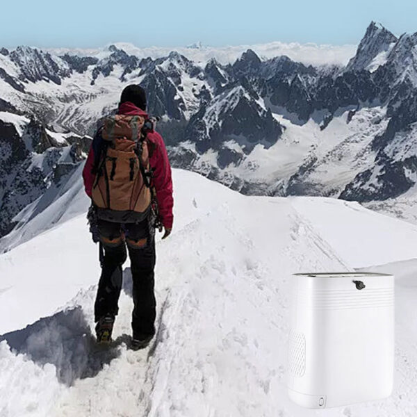 5LTS Batería Integrada, 4.8lBs Oxígeno Mahicne Portátil para silla de Ruedas- 93% Prueza, Compacto y Discreto